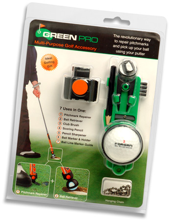 GREEN PRO - Repair pitchmarks and pick up your ball using your putter